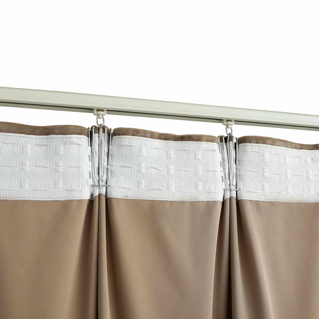 Cortina blackout com ganchos 290x245 cm veludo bege