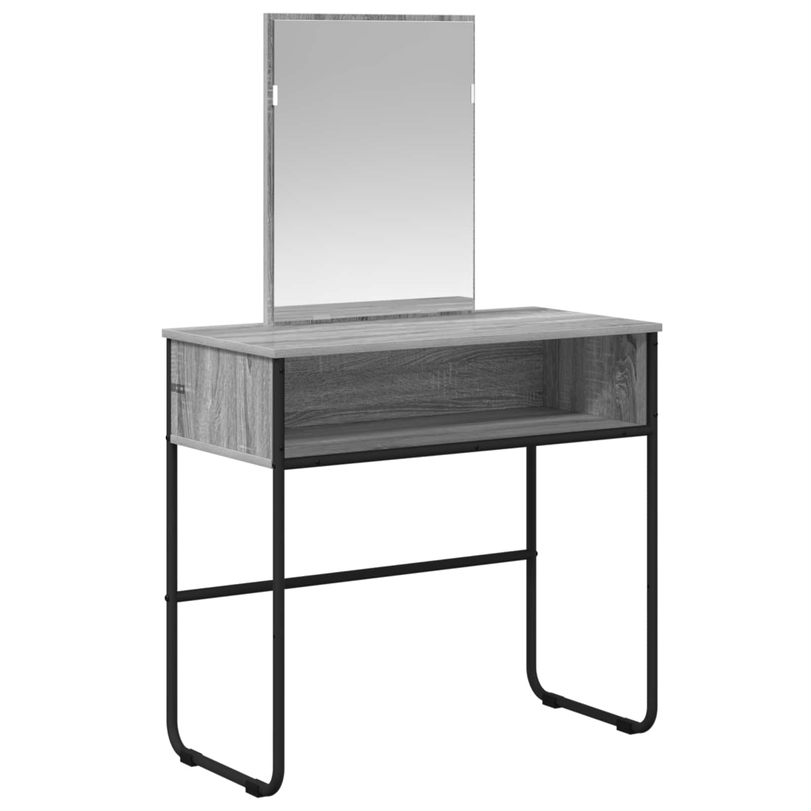 Mesa de vestir com prateleira sonoma cinzento 81 x 40 x 131 cm