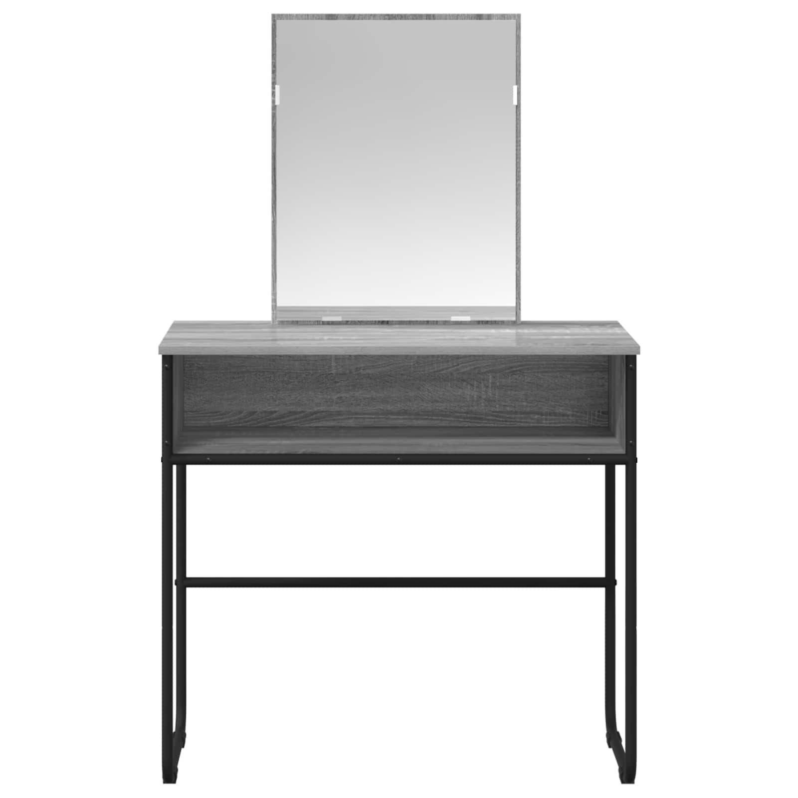 Mesa de vestir com prateleira sonoma cinzento 81 x 40 x 131 cm