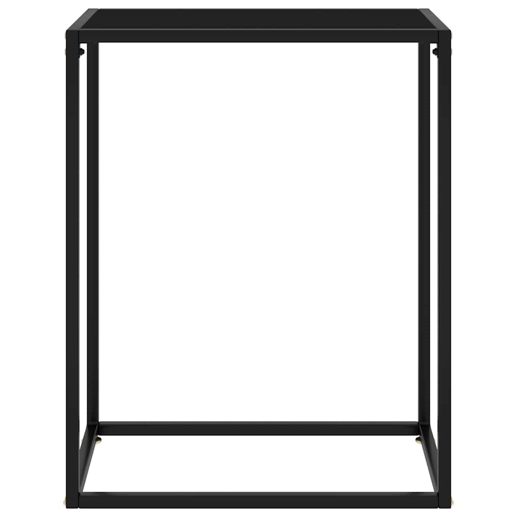 Mesa consola 60x35x75 cm vidro temperado preto