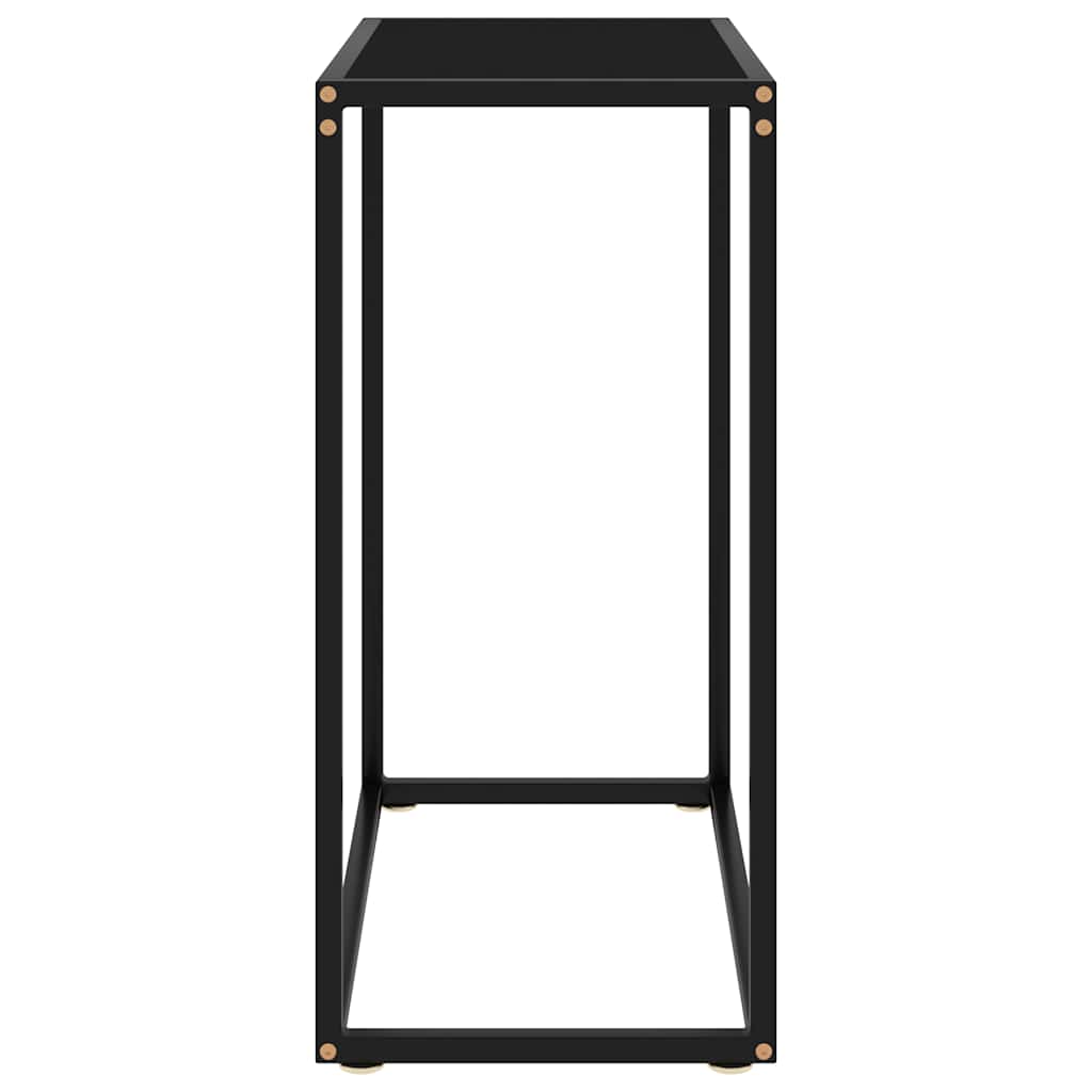 Mesa consola 60x35x75 cm vidro temperado preto
