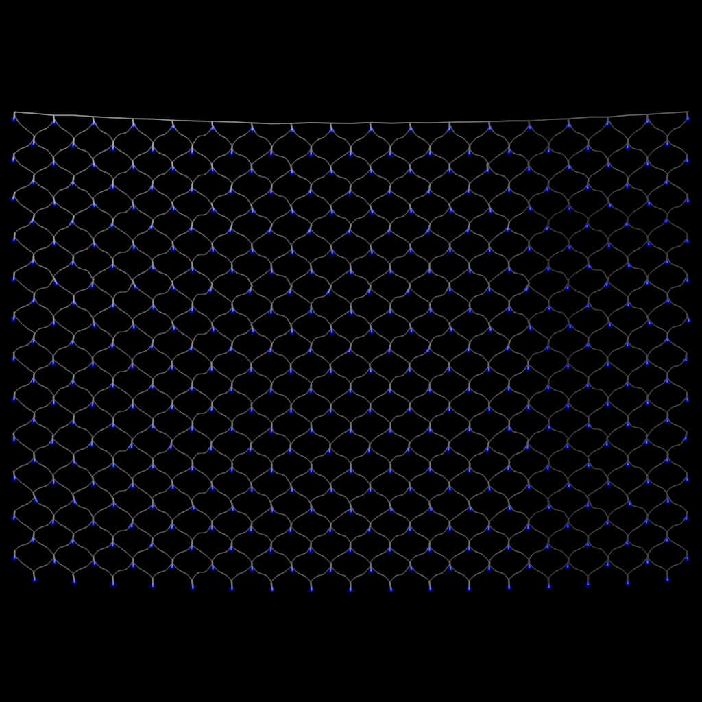 Rede luzes de natal 4x4 m 544 luzes LED int/ext azul