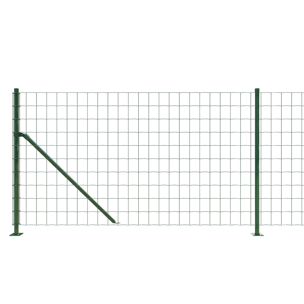 Cerca de malha de arame com flange 0,8x25 m verde