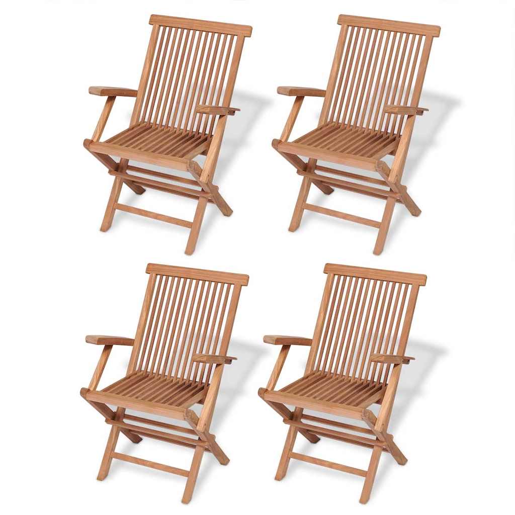5 Pcs conjunto de jantar p/ jardim madeira de teca maciça