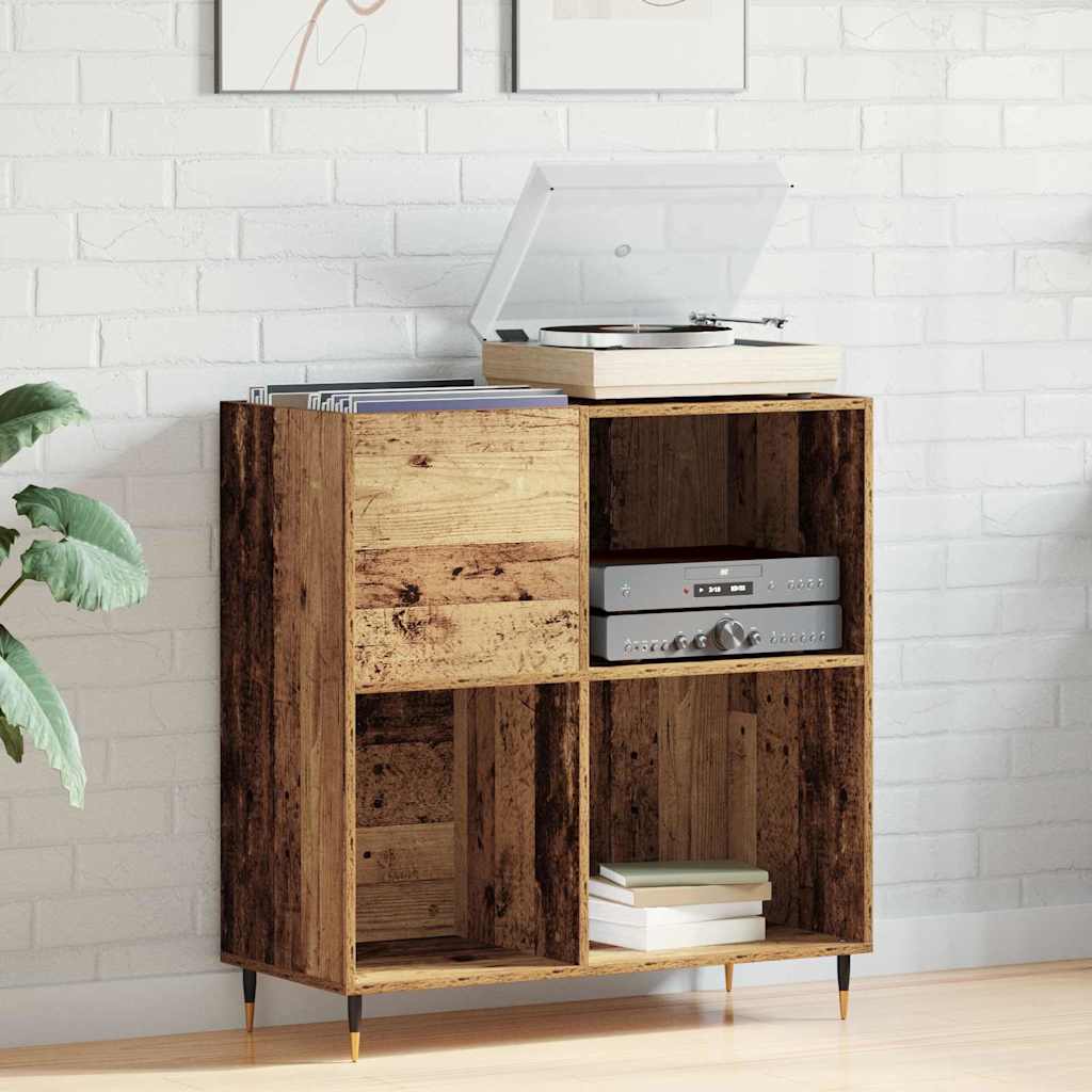 Armário para discos de vinil madeira antiga 85 x 38 x 89 cm