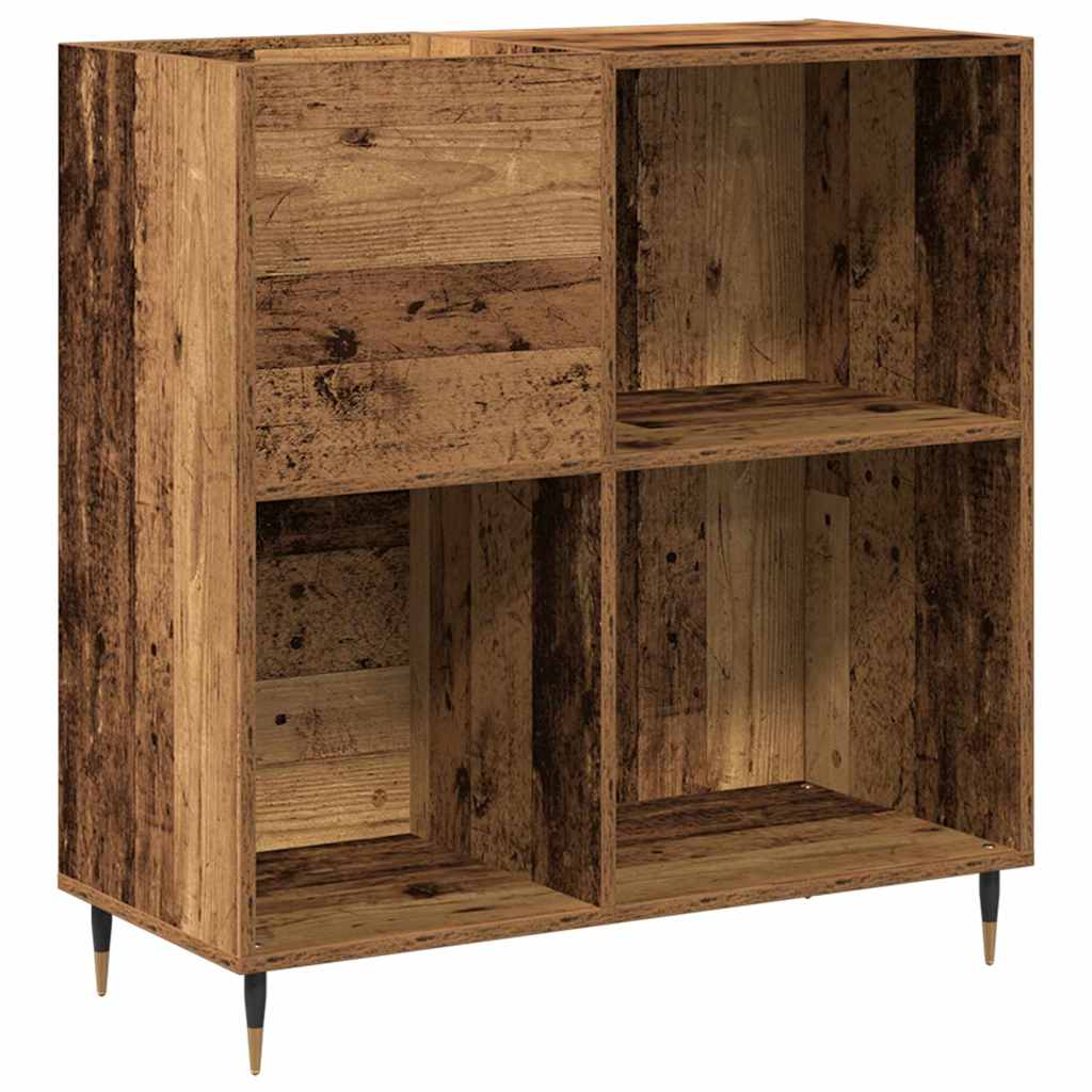 Armário para discos de vinil madeira antiga 85 x 38 x 89 cm