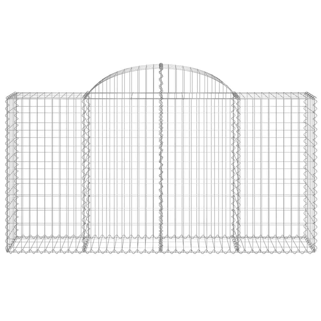 Cestos gabião arqueados 4pcs 200x50x100/120cm ferro galvanizado