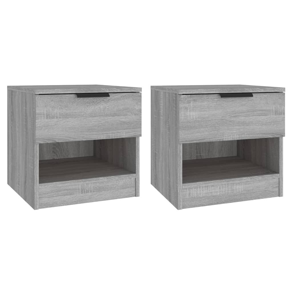 Mesa de cabeceira 2 pcs derivados de madeira cinzento sonoma