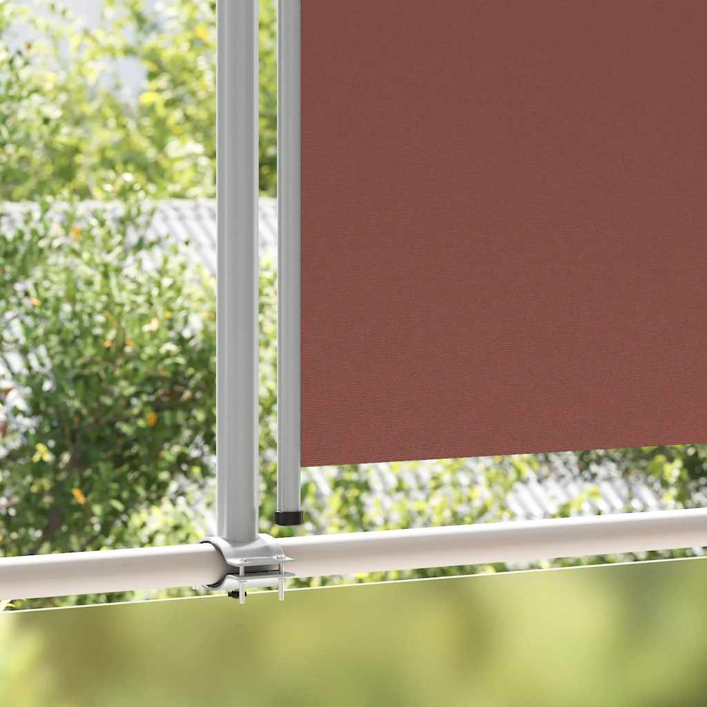 Toldo lateral retrátil para pátio 140x300 cm castanho