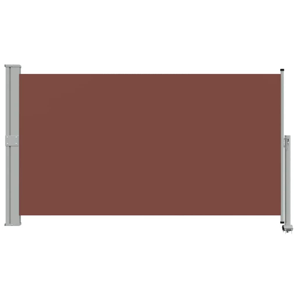 Toldo lateral retrátil para pátio 140x300 cm castanho