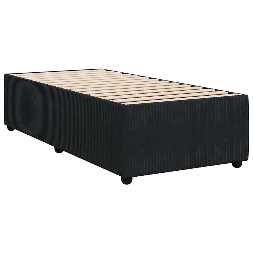 Estrutura de cama 80x200 cm veludo preto