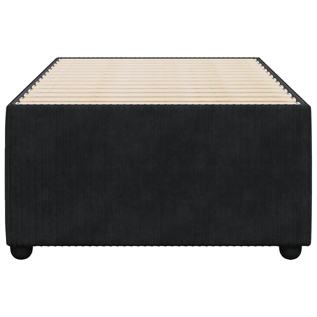 Estrutura de cama 80x200 cm veludo preto
