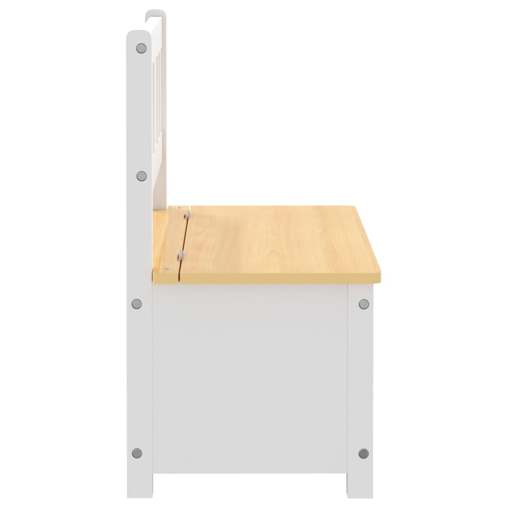 Banco de arrumação infantil 60x30x55 cm MDF branco e bege