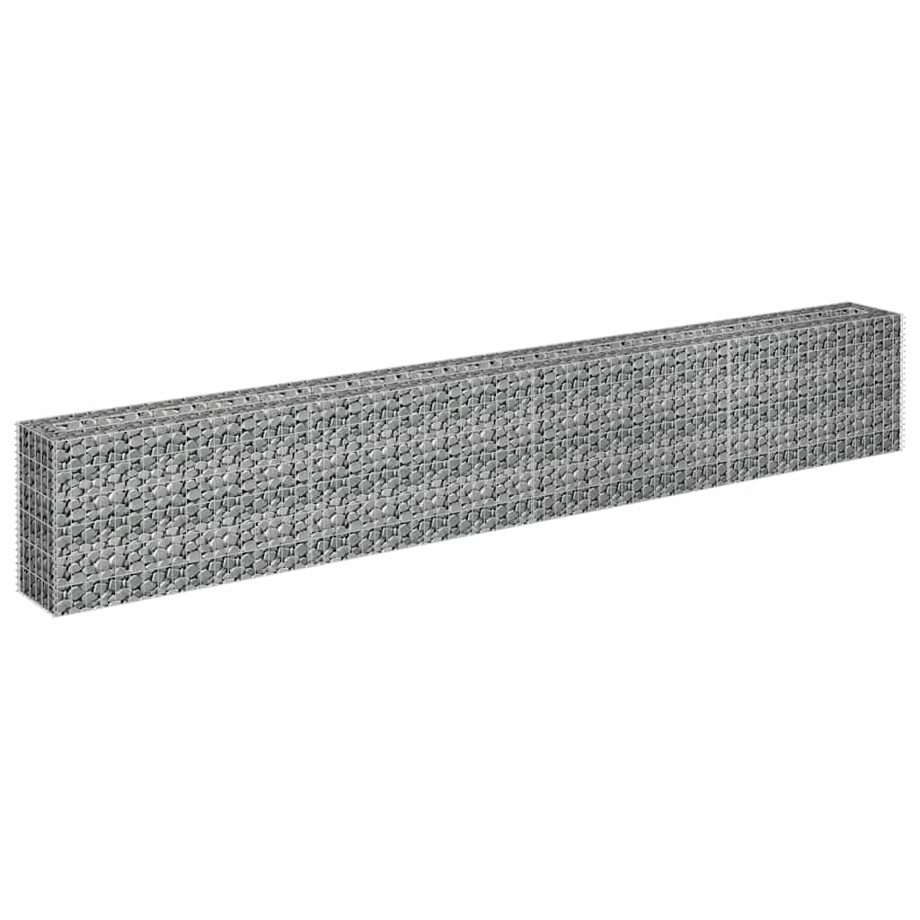 Canteiro elevado/cesto gabião 360x30x60 cm aço galvanizado