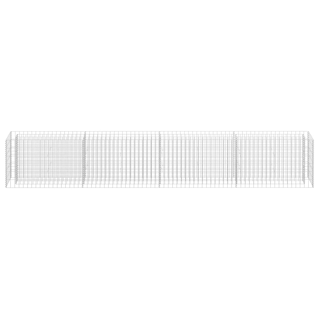 Canteiro elevado/cesto gabião 360x30x60 cm aço galvanizado