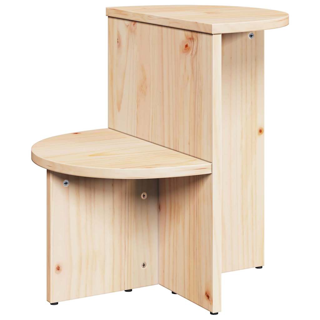 Mesa de centro natural 50 x 40 x 50 cm madeira de pinho maciça
