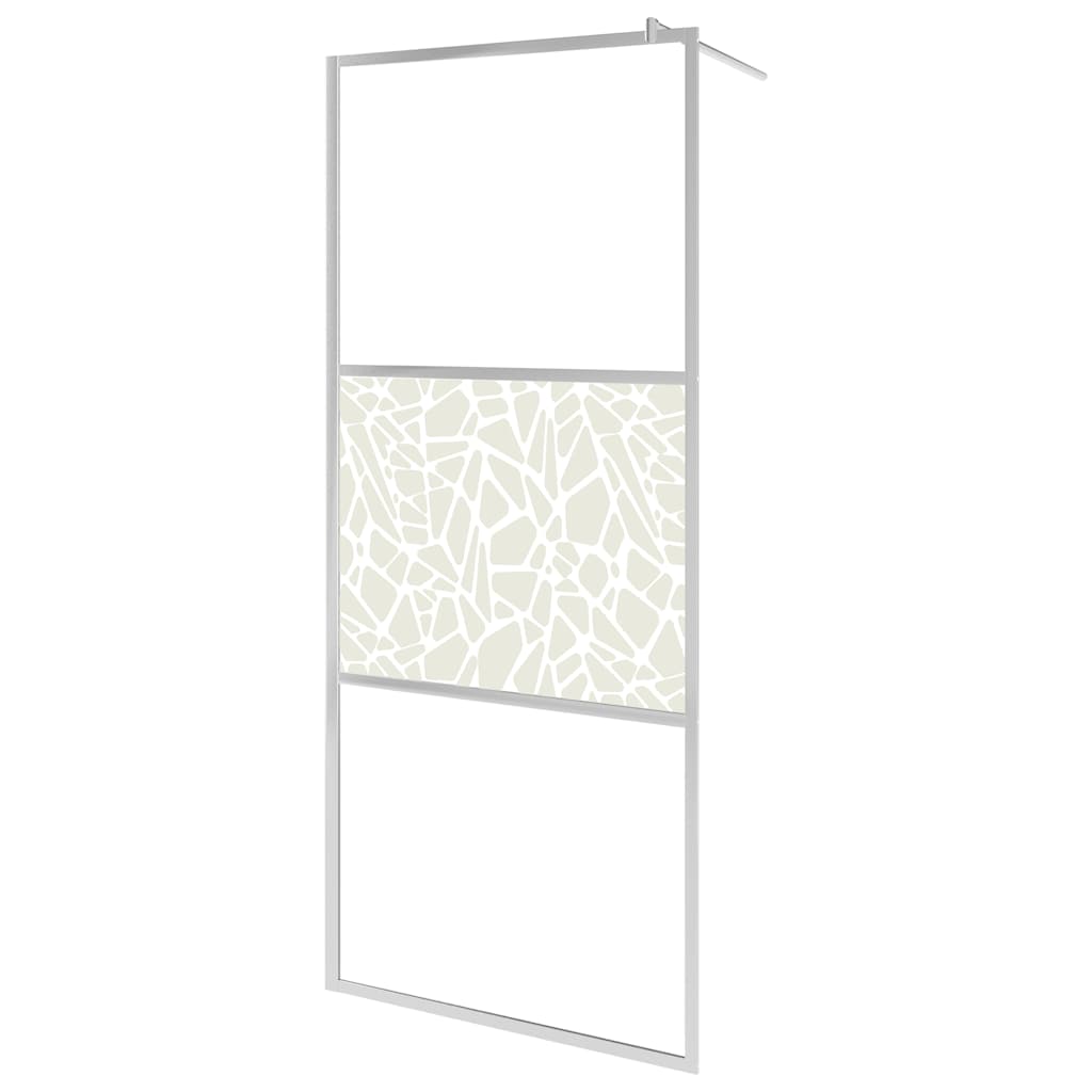 Divisória de chuveiro 100x195 cm vidro esg design pedras