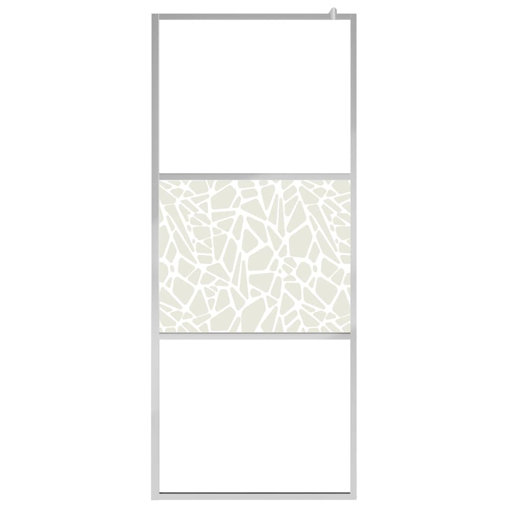 Divisória de chuveiro 100x195 cm vidro esg design pedras