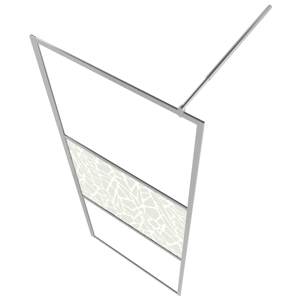 Divisória de chuveiro 100x195 cm vidro esg design pedras