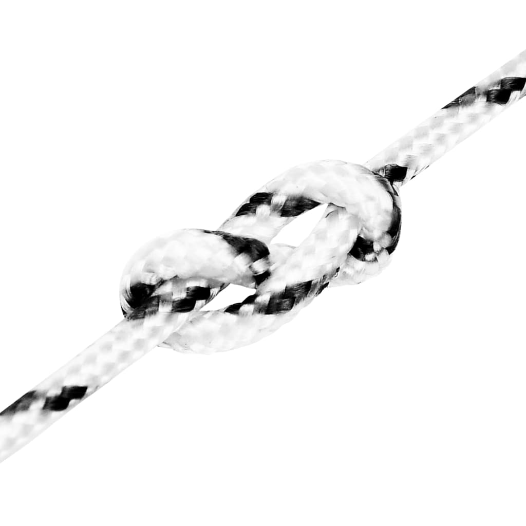 Corda entrançada para barco 4 mm x 100 m poliéster branco