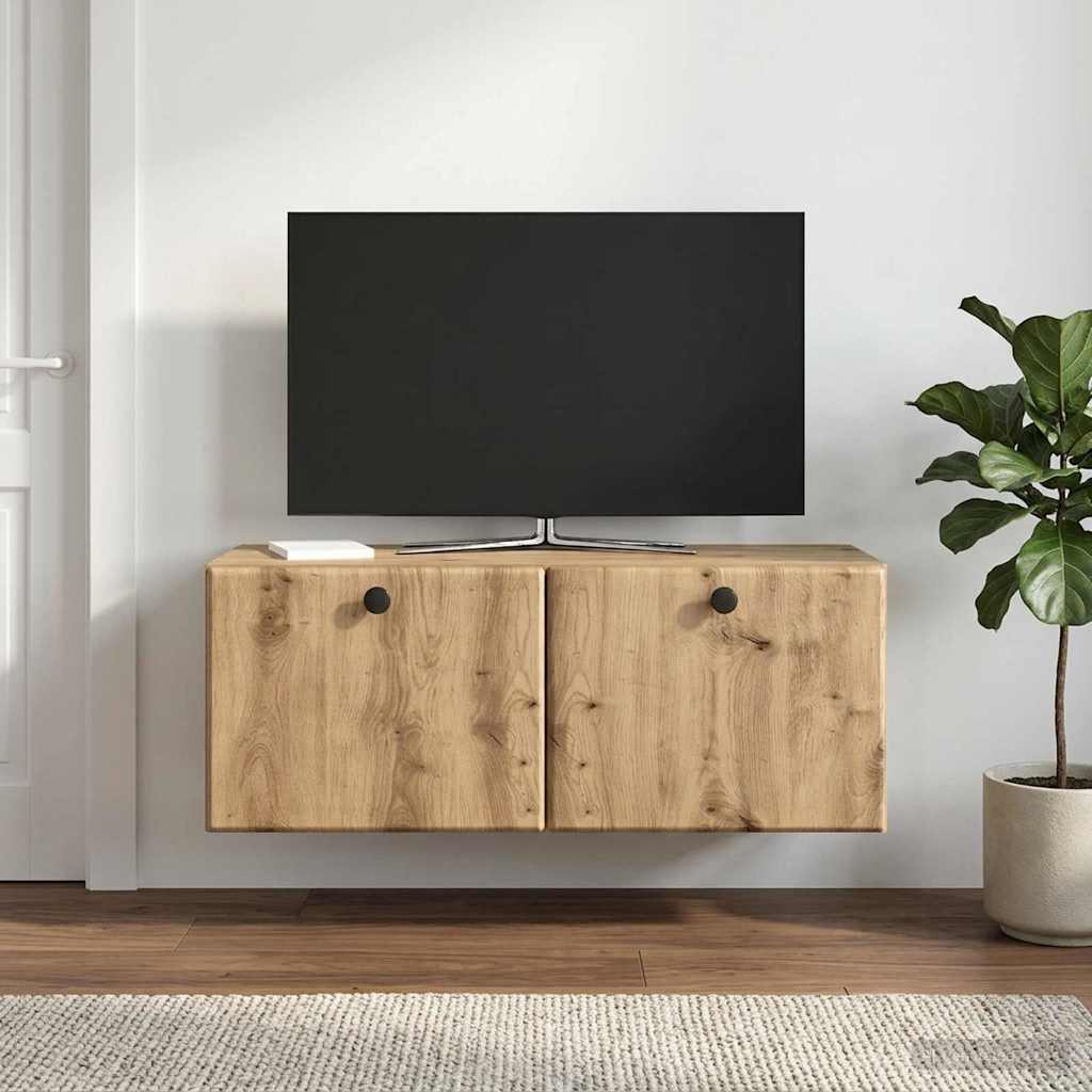 Gabinete de TV de parede 78,5 x 31 x 30 cm carvalho arttisan