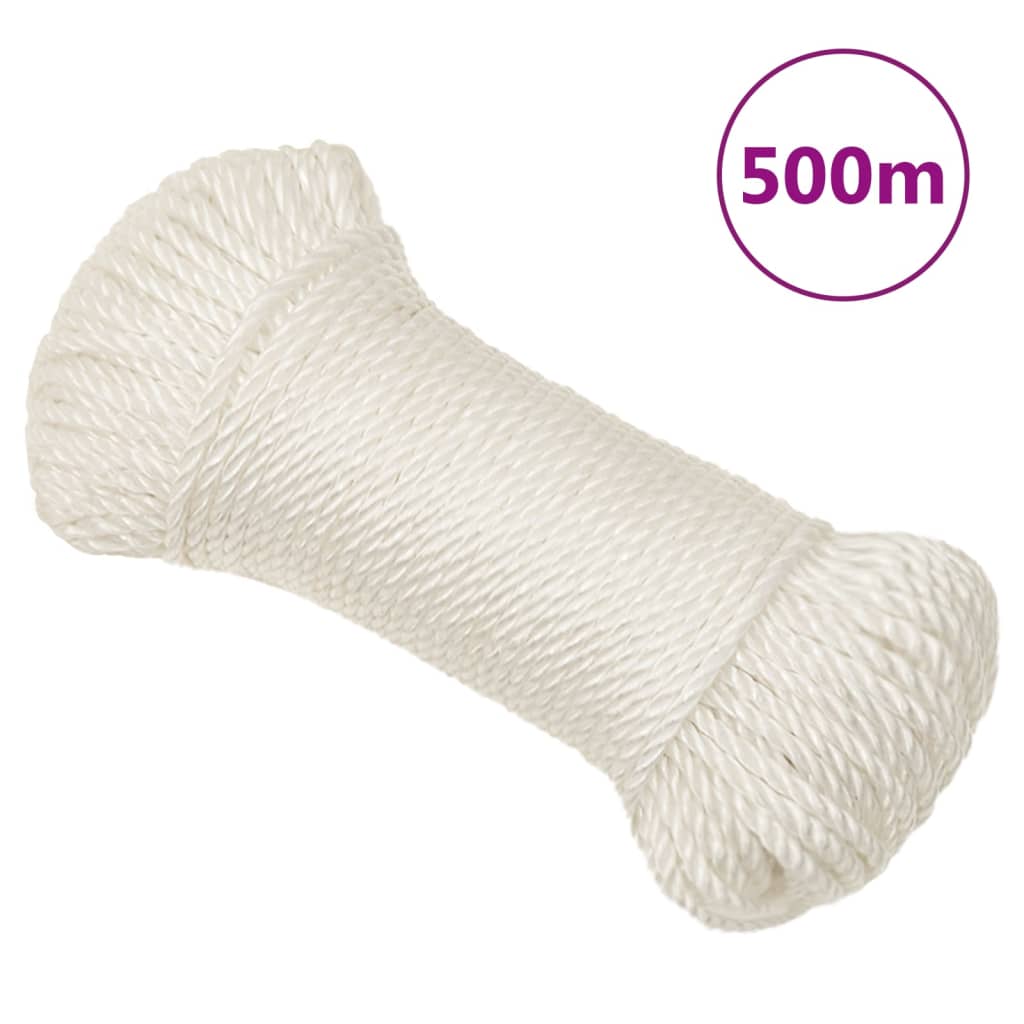 Corda de trabalho 6 mm 500 m polipropileno branco