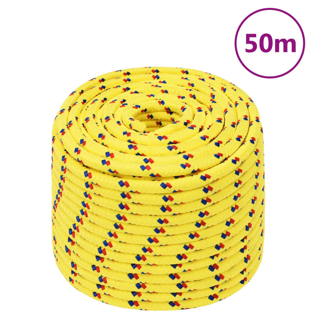 Corda de barco 14 mm 50 m polipropileno amarelo