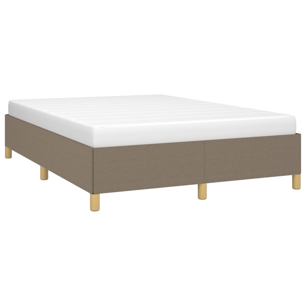 Cama sem colchão 140x200 cm tecido castanho-acinzentado