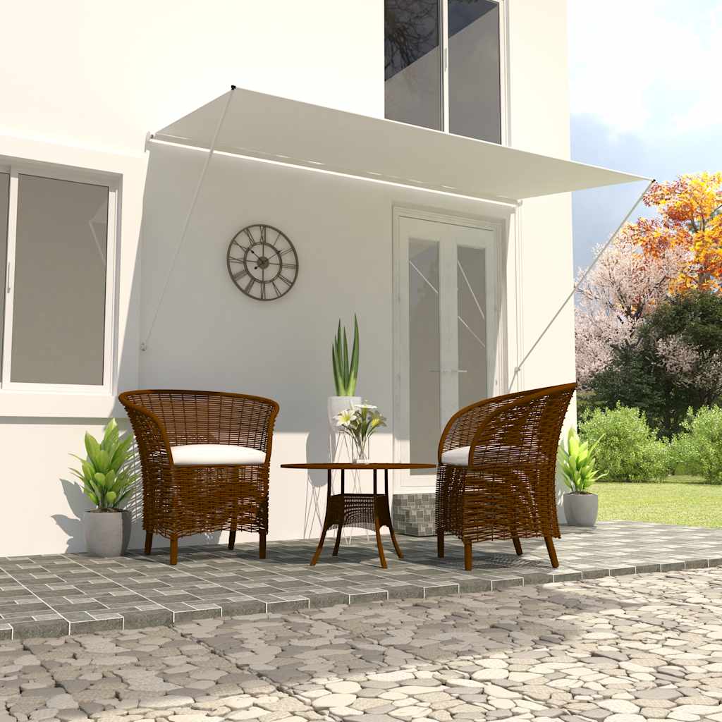 Toldo retrátil 350x150 cm creme