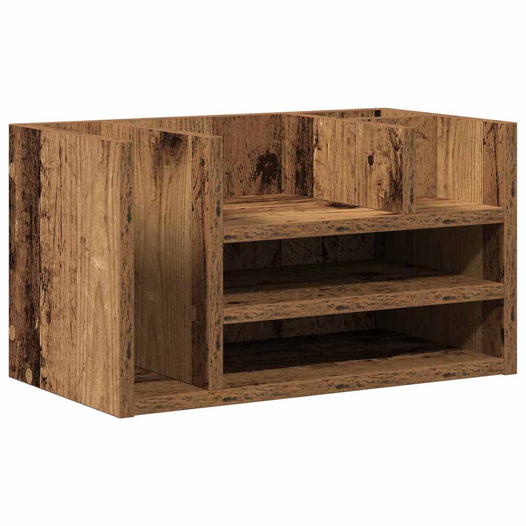 Organizador de mesa madeira antiga 44,5 x 24 x 25 cm