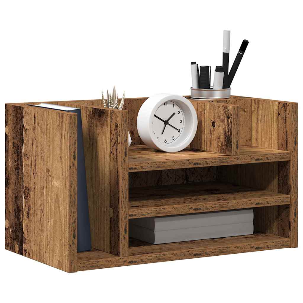 Organizador de mesa madeira antiga 44,5 x 24 x 25 cm