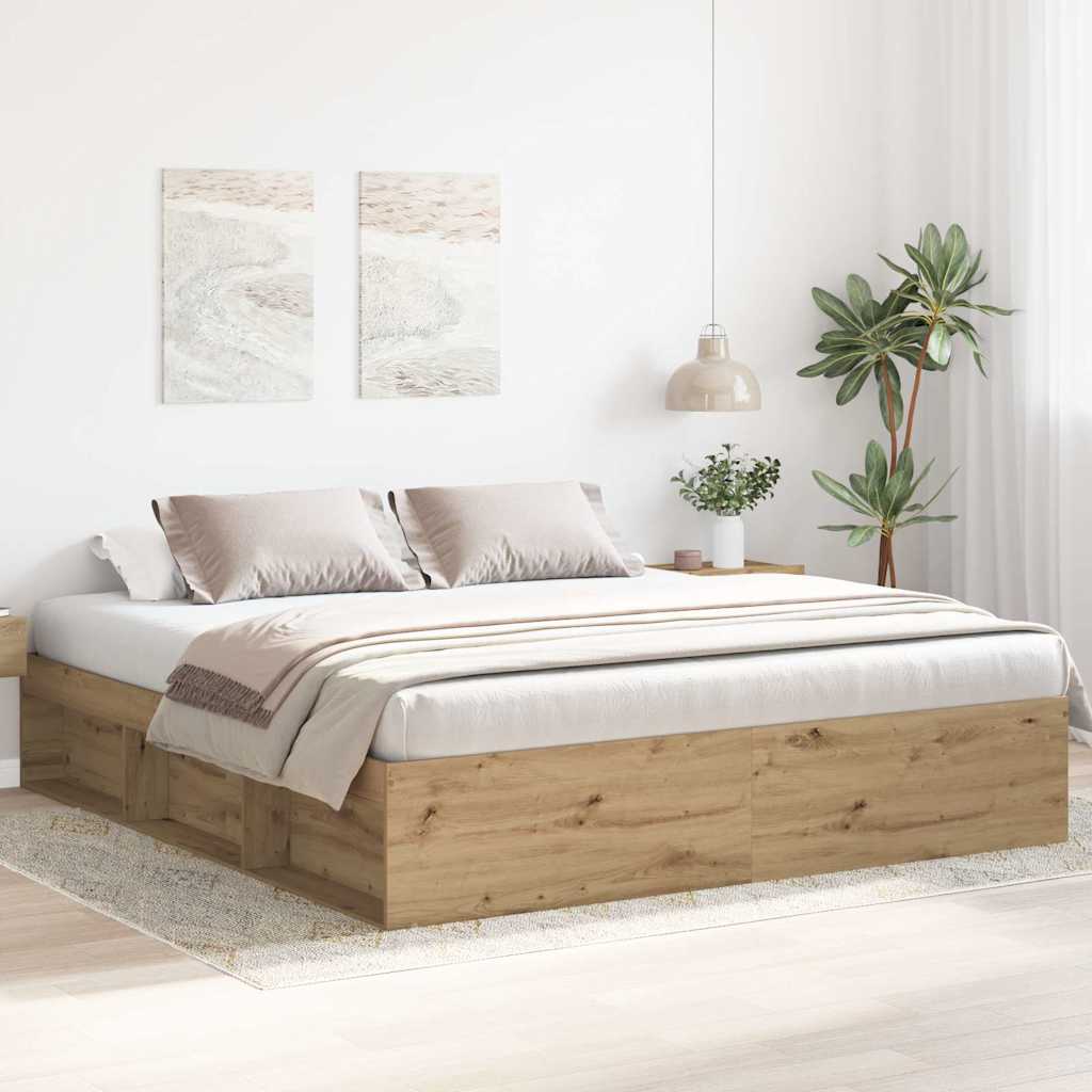 Estrutura de cama sem colchão 200x200cm derivados de madeira