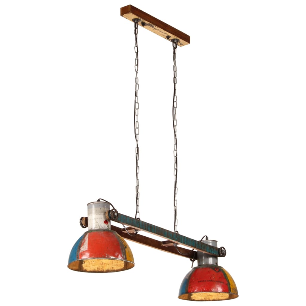 Candeeiro suspenso industrial 25w 111 cm e27 multicor
