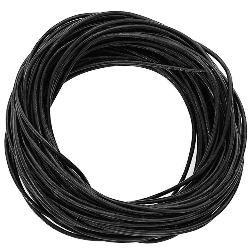 Corda de couro preto ø1,5 mm x 10 m couro