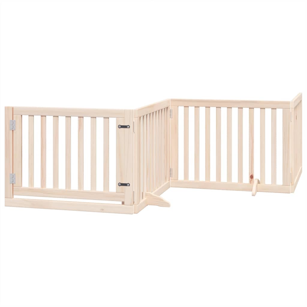 Portão para cães com porta dobrável 12 painéis 960 cm álamo