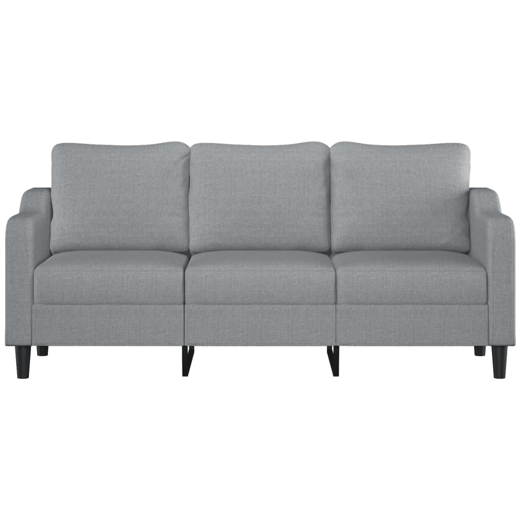 Sofá de 3 lugares 180 cm tecido cinza-claro