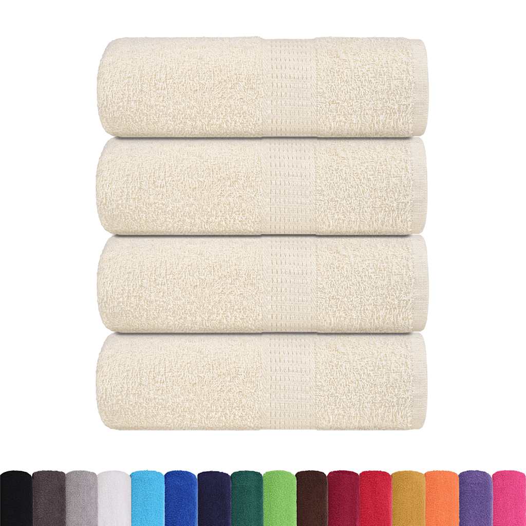 Toalhas de bidé frogn 4 pcs 30x50 cm 360 g/m² creme