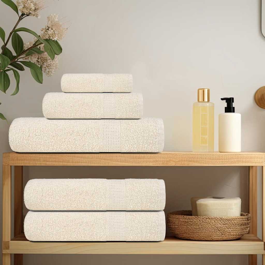 Toalhas de bidé frogn 4 pcs 30x50 cm 360 g/m² creme