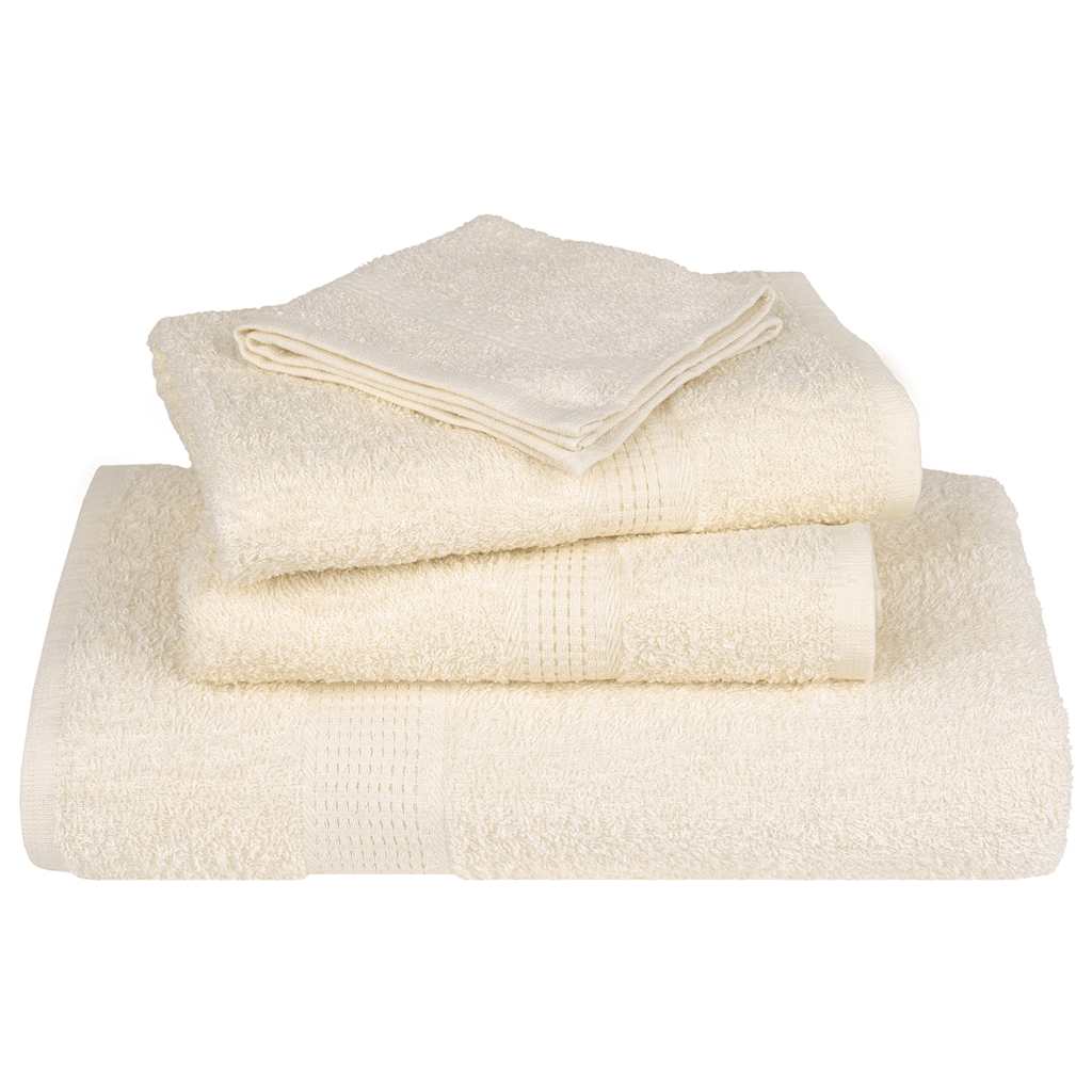 Toalhas de bidé frogn 4 pcs 30x50 cm 360 g/m² creme