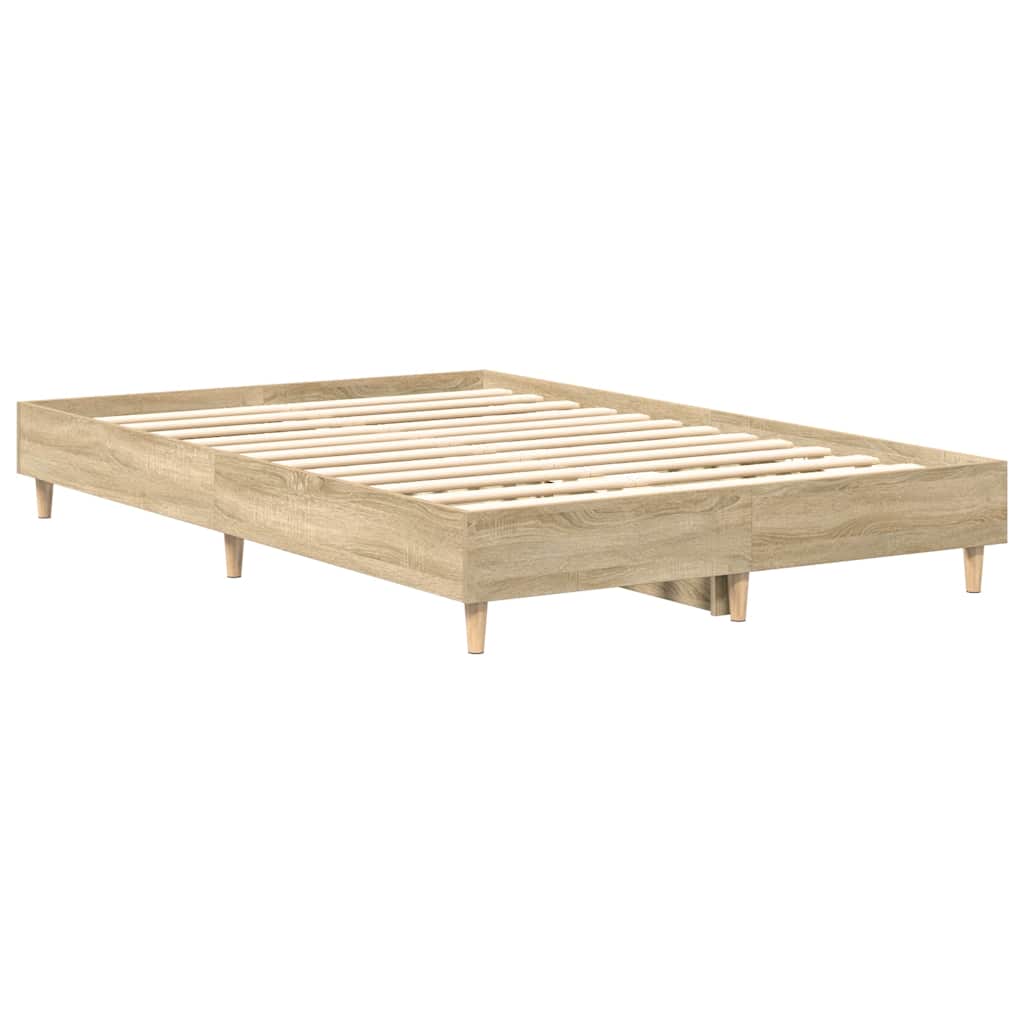 Estrutura de cama sem colchão 140x190 cm carvalho sonoma