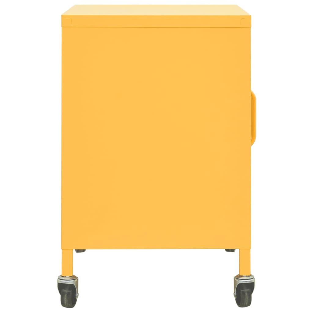 Armário de arrumação aço 60x35x56 cm amarelo mostarda