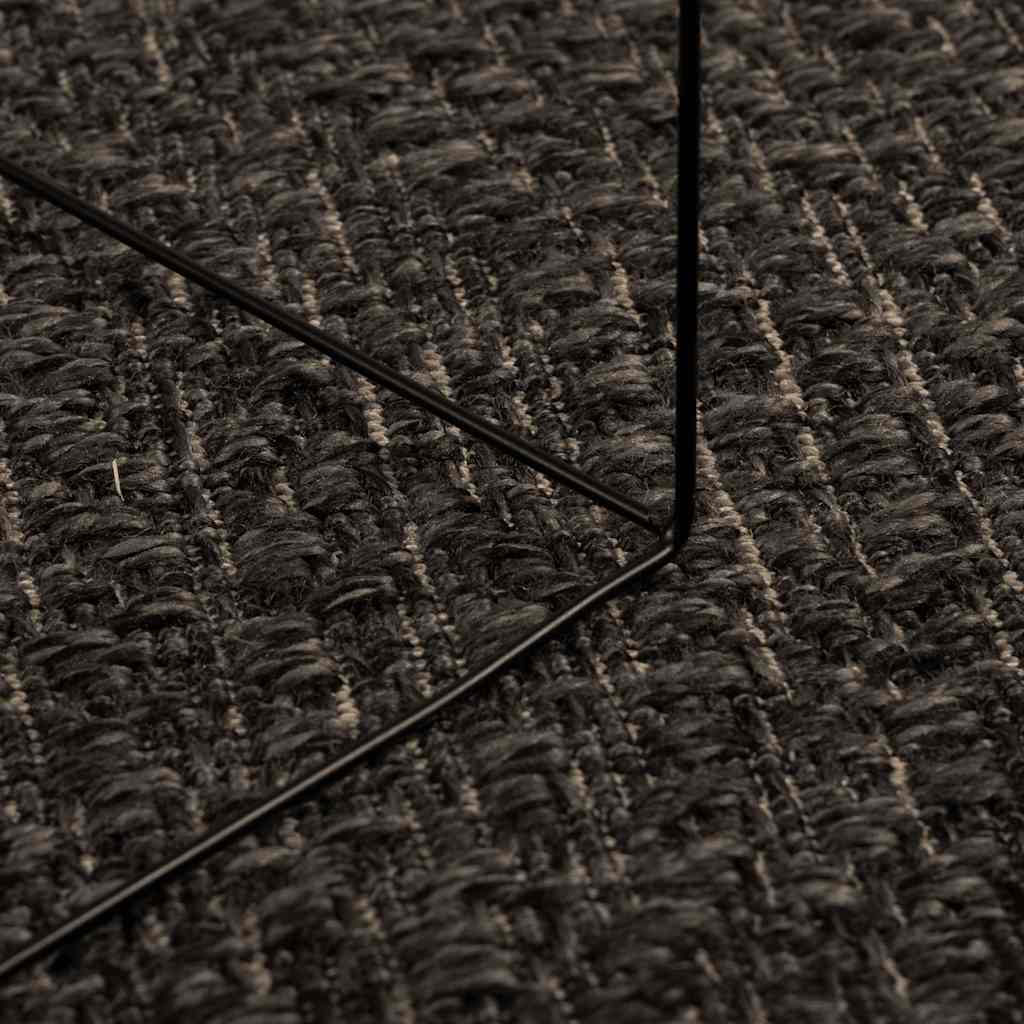 Tapete zizur antracite 160x230 cm aspeto juta interior exterior