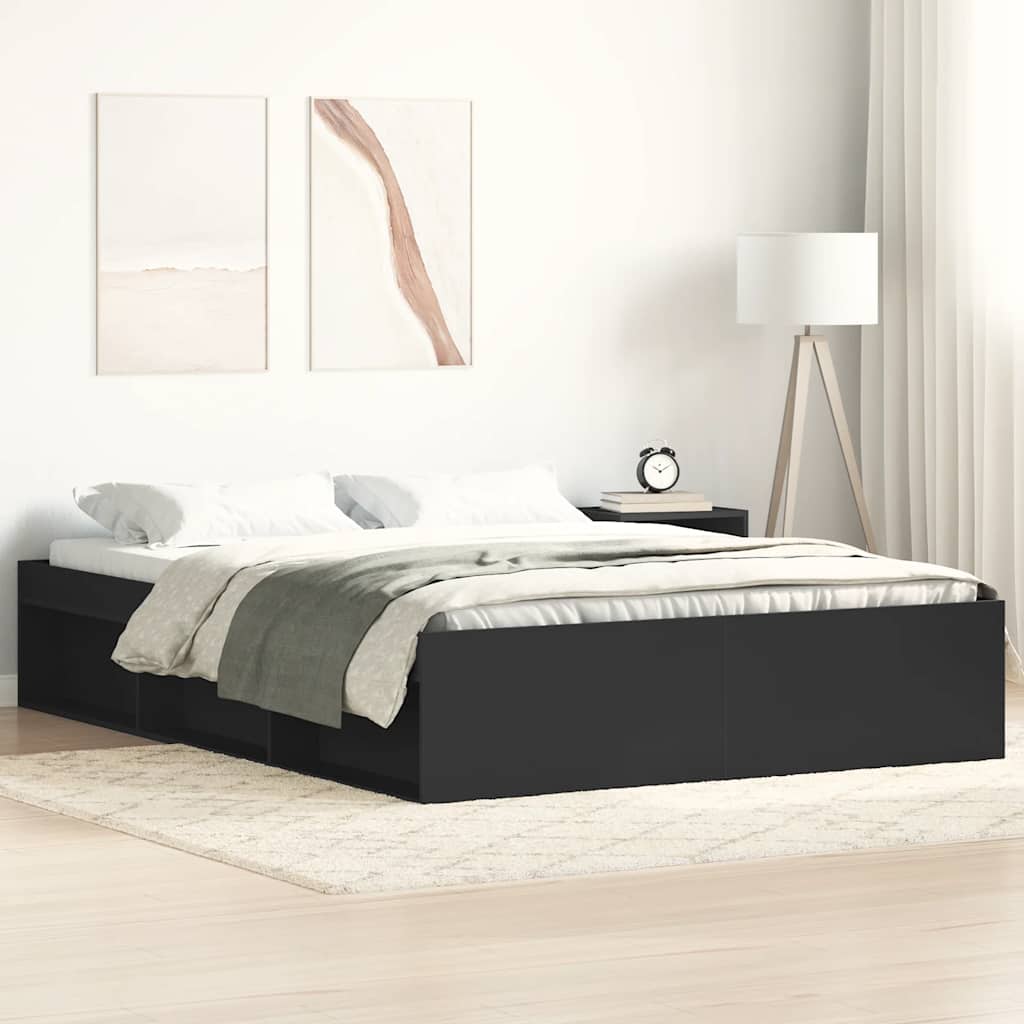 Estrutura cama de casal pequena 120x190 cm preto