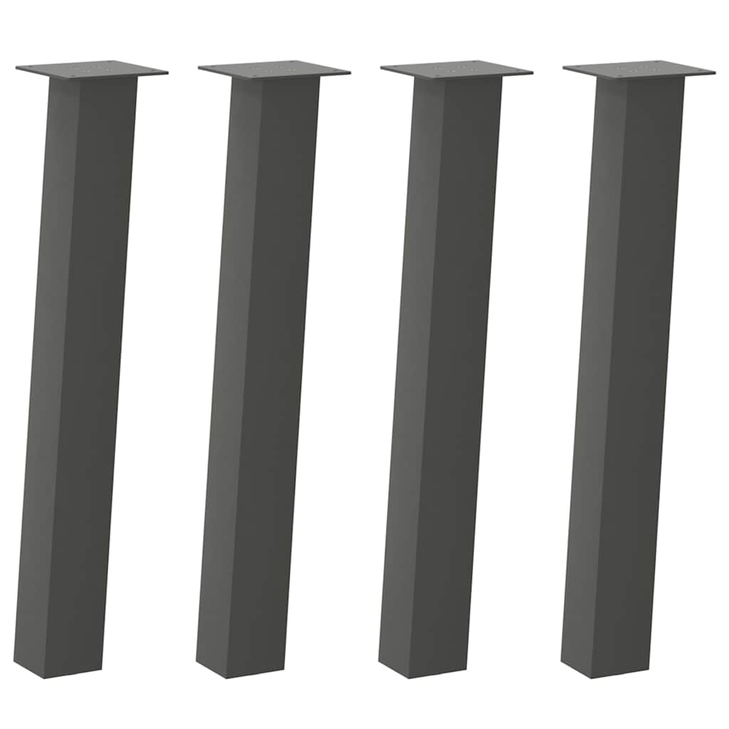 Pés de mesa de console 4 peças antracite 72 cm aço
