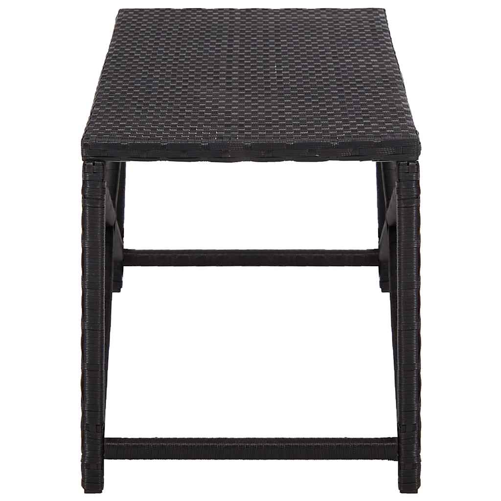 Banco de jardim 120 cm vime PE preto
