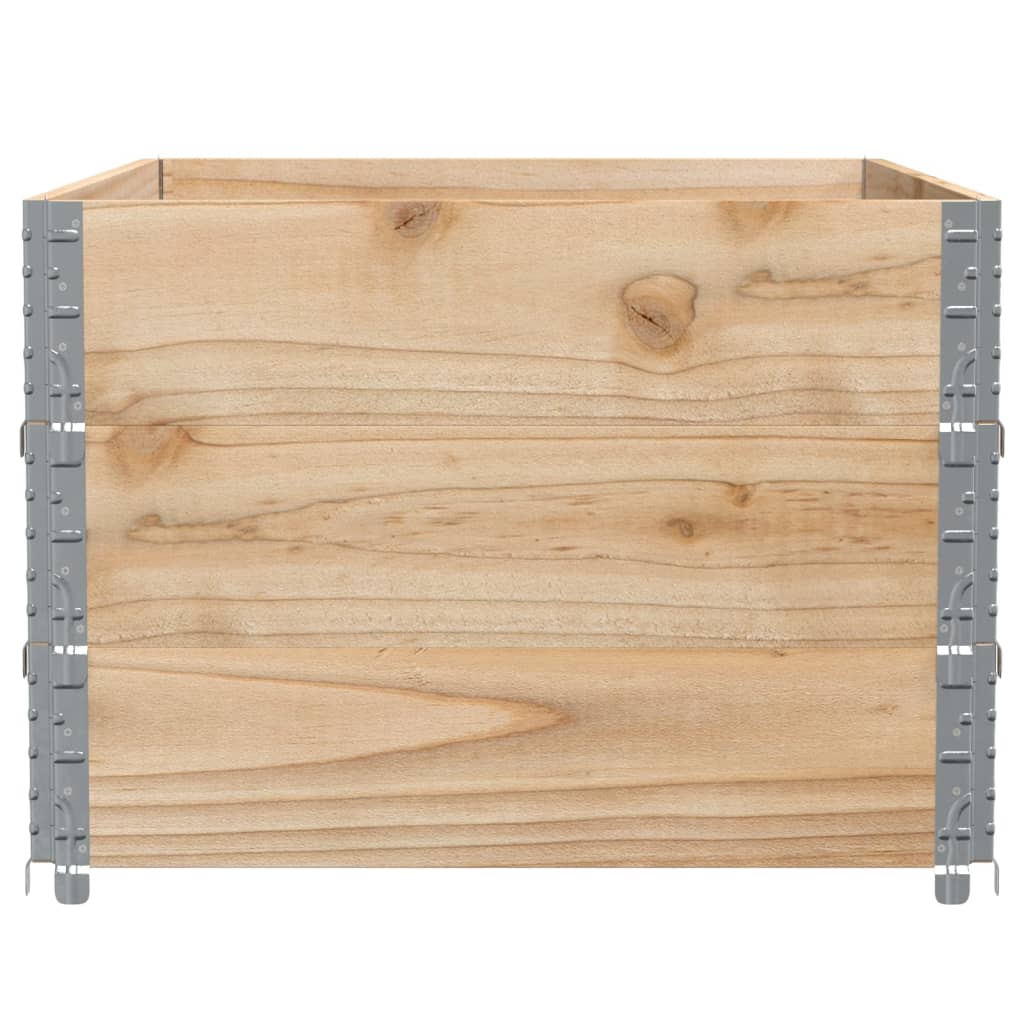 Colares para paletes 3 pcs 120x80 cm madeira de pinho maciça