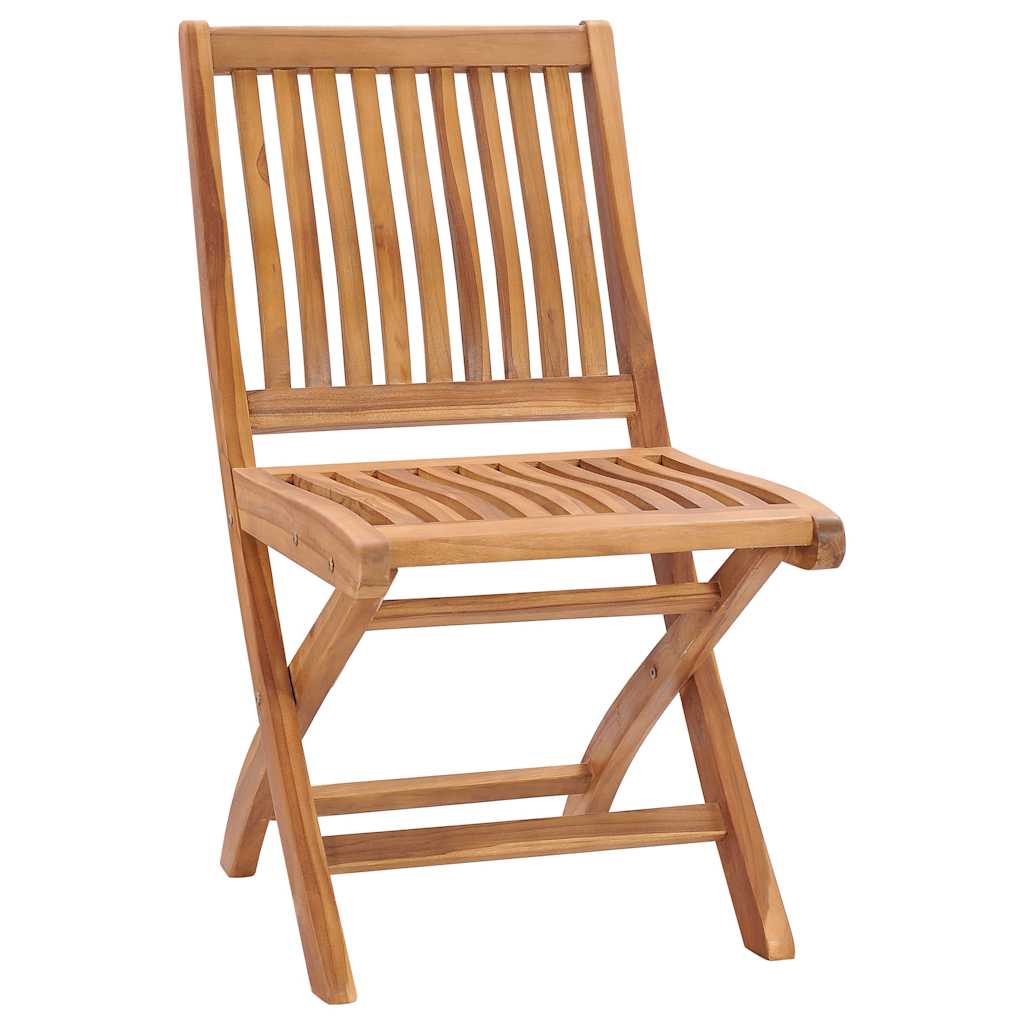 Cadeiras de jardim dobráveis c/ almofadões 4 pcs teca maciça