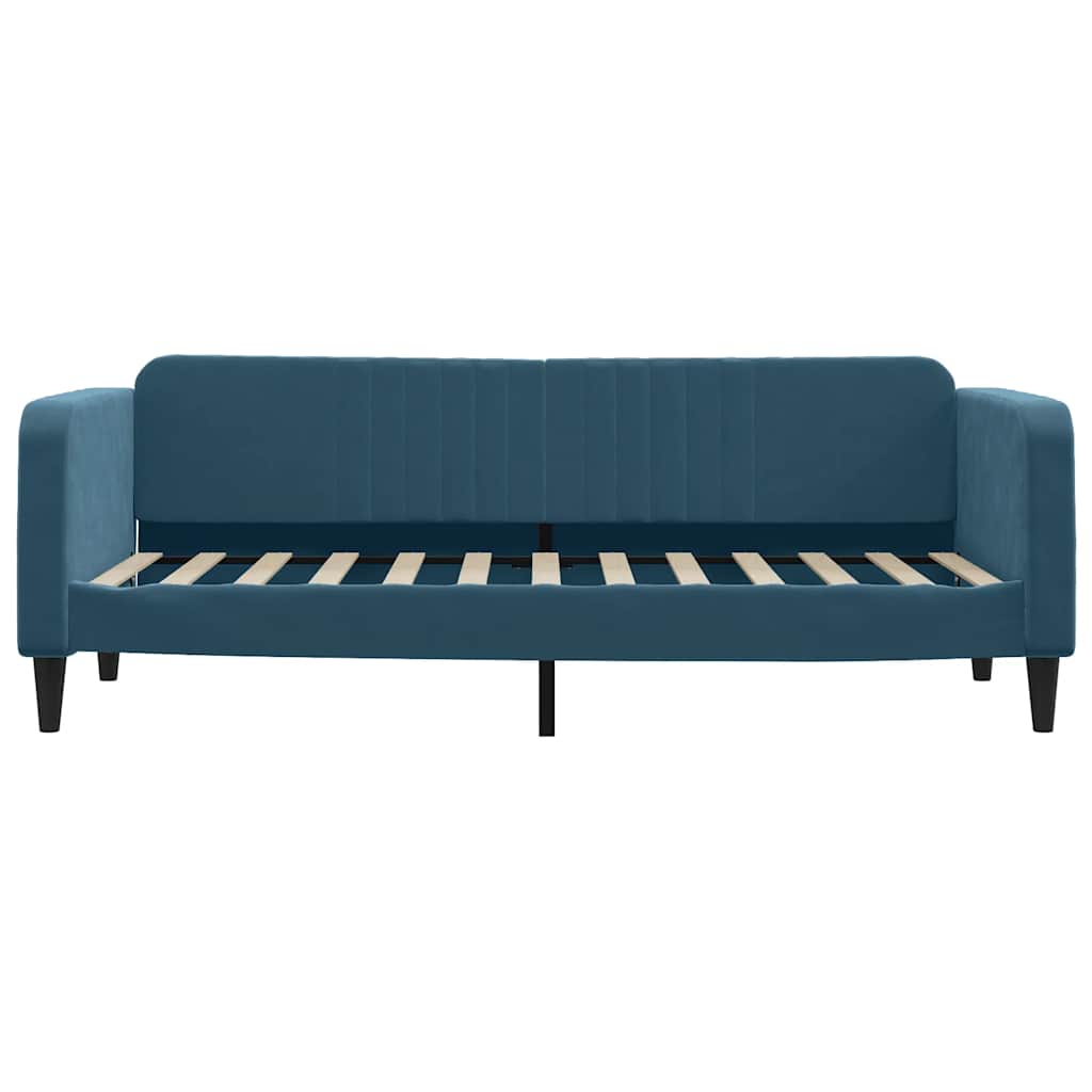 Sofá-cama com colchão 80x200 cm veludo azul