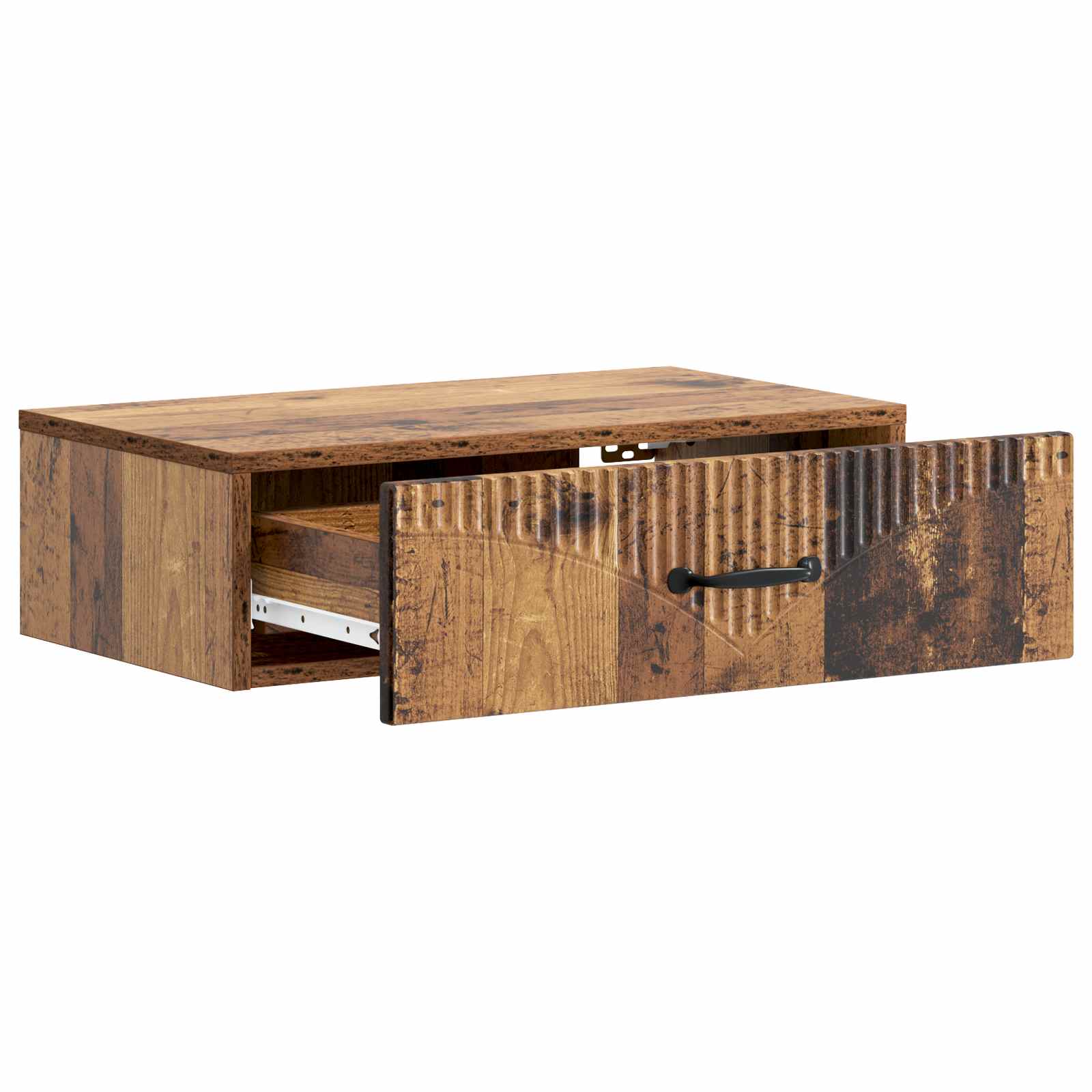 Mesa lateral de parede madeira antiga 59 x 34,5 x 17 cm