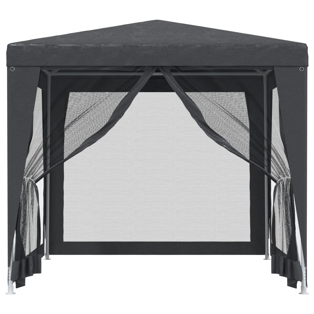 Tenda festas c/ 4 paredes laterais rede 2,5x2,5m pead antracite